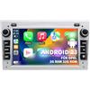 Gdienty Autoradio per Opel Astra Corsa Zafira, sistema Android 13 2G+32GB con navigazione GPS CarPlay Android Auto WiFi Bluetooth MirrorLink, touchscreen da 7 pollici Radio FM comandi al volante, argento