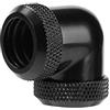 ASHATA Adattatore Filettato G1 / 4,Richer-R Filetto in Ottone 14mm OD Adattatore rRccordo per Raffreddamento ad Acqua a Gomito a 90 Gradi,Connettore per Tubo Resistente Raffreddamento ad Acqua PC(Nero)