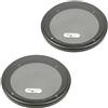tomzz Audio 2800-001-1 Griglia per altoparlanti Excalibur per altoparlanti DIN da 130 mm, nera, anello in plastica in 2 pezzi con griglia metallica, set