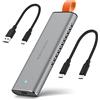 RSHTECH M.2 NVMe - Alloggiamento SSD in alluminio, USB 3.1/3.2 Gen2 10Gbps M2 NVMe, adattatore esterno Thunderbolt 3 per NVMe PCIe e SATA M-Key(B+M Key), UASP & Trim, senza attrezzi, RSH-328