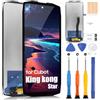 ARSSLY LCD Schermo per Cubot Kingkong Star, LCD Display per King Kong Star, Display Touch Screen Digitizer Ricambio Assembly + Riparazione Kit (Nero)