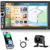 Motorsi 4GB RAM + 64GB ROM Motorsi 2 Din CarPlay Autoradio con Type-C, 7 Doppio Din Car Stereo con Navigazione GPS, WiFi, Android Auto, Bluetooth, RDS/FM Radio, Mirrorlink+Telecamera Posteriore