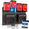 Wandfest Supporto da parete per batterie e caricabatterie Einhell - L'originale | lato lucido e opaco [Made in Austria] | Stabile supporto per batteria Einhell | 1-4 batterie