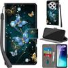 PHINIENLAND Cover per Xiaomi Poco M7 / Poco C75 Case PU Pelle Custodia [Kickstand] [Chiusura magnetica] [Slot per Schede], Portafoglio Flip Custodia per Xiaomi Redmi 14C / 14R / A3 Pro / A4,Rosa,Farfalla