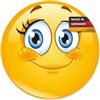 younikat Mauspad con motivo Lady I Ø 22 cm rotondo I Happy Emoticon Mousepad dimensioni standard, antiscivolo I sorriso risata I giallo dolce I dv_344