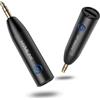 HVMLAK Adattatore AUX Bluetooth 5.4 per autoradio domestica, streaming musicale, chiamate in vivavoce, suono HiFi, ricarica USB-C, alloggiamento in metallo, 1 pezzo