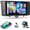 NHOPEEW 4+64G Autoradio per Mercedes Benz Smart Fortwo 2011-2015 con Wireless Carplay e Android Auto - Schermo incell da 9 pollici Supporto WiFi GPS Comandi al volante + Telecamera di retromarcia