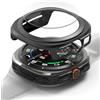 Ringke Slim & Glass Compatibile con Cover Samsung Galaxy Watch Ultra 47mm, (Combo) Custodia Protezione Calza Anti Graffio PC Rigida con Protezione Dello Schermo in Vetro Temperato - Titanium Black