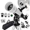 ClaeroruA Telescopio Astronomico da 70/400 mm per Principianti Adulti e Bambini, Telescopio Astronomico Rifrattore Con Adattatore per Telefono e Treppiede