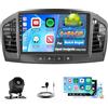 Roinvou 4+64G Android 15 Autoradio per Buick Regal/Opel Insignia 2009-2013 CarPlay Android Auto, 9 Pollici IPS Touch Screen WI-FI GPS Bluetooth 32EQ FM/RDS SWC Telecamera Posteriore