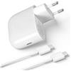 Wvoillty 45 W di ricambio per Google Pixel caricabatterie, USB-C PD 3.0, caricatore rapido per Google Pixel 10/9/9a/8/7, iPhone 16 17Pro Max, Samsung A56 A16 A26 A36 (cavo USB C da 1,5 m)