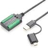 Plinkwirekb Cavo convertitore seriale 4 in 1 USB a RS232-RS485-RS422-TTL con chip FTDI, cavo adattatore multiporta USB-C a morsettiera per Windows/Linux/Android (1 m/3,3 piedi)