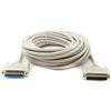 System-S D Sub Cable 10m 25pin maschio a femmina RS530 DB25 adattatore grigio