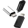 Kefiany Set di adattatori da Lightning a USB-C maschio (3 pezzi) per iPhone, cavo di ricarica da jack a spina di tipo C, caricatore di alimentazione per Samsung S21 S22 Ultra per iPad Pro Pixel tp