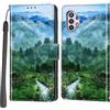 Haninsuze Cover per Samsung Galaxy A32 5G, Portafoglio PU Pelle, Foresta | Interno TPU Antiurto, Anti-Graffio, Fessura per Schede, Supporto Stand, Design Libro, Flip