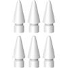 TASSFROO 6 Pezzi Punta per Pencil, Punte di Ricambio per Pencil 1/2 Generazione Punta di Ricambio ad Alta Sensibilità Compatibile I pad, Bianco