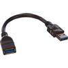System-S USB 3.0 Tipo a (Maschio) a USB 3.0 Tipo a (Femmina) Cavo di Ricarica Dati Cavo Cavo di prolunga 10 cm
