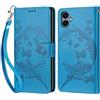 KENHONER Compatibile Cover con Samsung Galaxy A06 5G,Premium Pelle PU Portafoglio Flip Libro Custodia Cover per Samsung A07 4G [Protezione Completa] - Blu