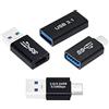 chenyang Confezione da 4 connettori USB 3.0/3.1 da USB 3.0 a USB C 10 Gbps OTG adattatore convertitore di carica dati