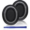 Adhiper WH-XB910N - Auricolari compatibili con Sony WH-XB910N Over-Ear con cuffie cablate e wireless, cuscinetti auricolari di ricambio in pelle proteica e memory foam con bottoni automatici (nero)