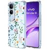 YUXING Cover Trasparente per Vivo V50 Lite 5G/4G - Custodia Protettiva Sottile in TPU Morbido Antiurto con Carino Motivo Disegno Cool (Flower Art)