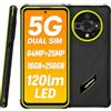 Ulefone ARMOR X31 PRO 5G Smartphone Rugged, Fotocamera 64MP+25MP (Visione Notturna e Torcia Antiriflesso), 5G 16GB+256GB, Schermo HD+ 6,56 120Hz, Smartphone Android 14 IP68 IP69K, GPS NFC Verde