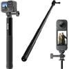 TELESIN 120cm/47 Bastone Selfie Stick, Invisible Selfie Stick Alluminio, Allungabile, Action Camera Accessorio per GoPro Hero 13 12 11 10 9/DJI Osmo 360 Action 5 Pro 4 3/Insta360 X5 X4 X3 Ace Pro