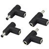 zdyCGTime 90° DC 5.5 * 2.1mm connettore femmina a maschio/femmina,adattatore DC multifunzionale,DC5.5x2.1mm convertitore accoppiatore jack per illuminazione telecamera CCTV per laptop.(4pz)