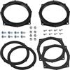 Aerzetix | Kit di 2 adattatori/supporti per altoparlanti Ø130 mm in plastica nera | porte anteriori/posteriori | compatibile con Mitsubishi Colt