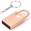LEIZHAN Unità Flash USB 3.0 Mini Con Portachiavi per Auto, PC, Laptop - 64GB, Oro Serrature