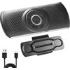 Leikurvo Adattatore audio wireless Bluetooth 4.2 vivavoce con clip, microfono integrato, slot per scheda TF, riconnessione automatica per GPS, musica, chiamate, controllo del volume