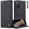 CaseMe Cover per Samsung Galaxy S21 FE 5G Pelle Premium Wallet Libro Flip Case Portafoglio Magnetica Protezione Custodia per Samsung Galaxy S21 FE 5G - Nero