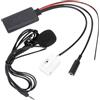 Anlseiod - Adattatore Bluetooth nero ausiliario per 207, 307, 407, 308, 607, 807, 1007, 4007, C2, C3, C4, C5, C6, C8, RD4, Modulo adattatore Bluetooth con microfono stereo (12 pin)
