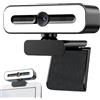 VEGOATY Webcam USB 1080P: webcam Full HD grandangolare da 90° con microfono per videochiamate e registrazioni, conferenze web, può ruotare la telecamera USB di 360°