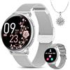 BANLVS Smartwatch Donna, 1.27" Orologio Fitness con Chiamata Bluetooth, 110 Modalità Sportive, Ciclo Mestruale, Cardiofrequenzimetro SpO2, IP68 Impermeabile Smartwatch per Android iOS Argento