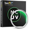 Haoge Filtro argento MCUV 49 mm per Sony FE 50 mm 2,5 G Fuji GFX e X100 serie obiettivo fotocamera vetro ottico ultra sottile 18 multistrato
