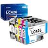 Zoyood LC426 LC-426 Cartucce Compatibili per Brother LC426VAL LC-426XL LC-426XLVAL LC426XLVAL Multipack per Brother MFC-J4335DW MFC-J4340DW MFC-J4535DW MFC-J4540DW (4-Pezzi)