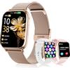 Miecgth Smartwatch Donna 1.83 TFT Orologio Donna con Chiamate Bluetooth Fitness Tracker 120+ modalità Sportive 24H Frequenza Fisiologia Femminile SpO2 IP68 Sonno per iOS Android (Oro rosa)