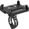 CalmGeek Supporto per cellulare da bicicletta, universale, regolabile per 3,6 - 6,2 pollici, in alluminio, colore nero