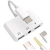 zoyuzan Adattatore USB C Jack 3,5 mm Auricolare (3 in 1) cuffia Caricabatterie USB-C a Auricolare Presa DAC Audio Cable Compatibile per Huawei Xiaomi Redmi Google Samsung Galaxy S20 Cavo Ausiliare Adattatore