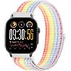 GIOPUEY Nylon Cinturini Compatibile con Realme Watch 5, Traspirante Sport Loop Cinturino in Morbido Nylon Intrecciato, Donne Uomo - Colorful