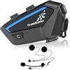FreedConn FX Cuffia Auricolare Bluetooth per Casco Moto, Comunicazione e Riduzione del Rumore Fino a 10 Motociclisti, Citofono Universale Fuoristrada 1500m con Radio FM