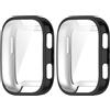 MGUEIAO [2 Pack Compatibile con Amazfit Bip 6 per Cover,Custodia in Morbido Silicone di Gel AntiGraffio in TPU,Anti-Graffio Protettiva Case-Nero