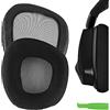 Geekria Cuscinetti auricolari di ricambio in tessuto a rete per cuffie da gioco Corsair Void/Void v2/Void Pro/Pro RGB/Void Elite/EliteRGB/Surround Wired e Wireless RGB USB (nero/grigio)