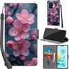 PHINIENLAND Cover per Honor 200 Lite custodia portafoglio Fiori | 3 scomparti carte, 1 tasca banconote, Chiusura magnetica, Supporto, Pelle PU flip cover per Honor 200 Lite