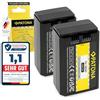 PATONA 2 batterie VB30, compatibili con Godox V1 Pro, V1, V850III, V860III, cavo per fotocamera, ingresso USB-C, 7,2 V, 3000 mAh, agli ioni di litio, protezione da sovraccarico e cortocircuito, celle