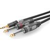 Sommer Cable SommerCable Hicon HBA-3S62-0150 - Cavo di collegamento jack audio [1 jack maschio 3,5 mm - 2 jack maschio 6,3 mm (mono)] 1,50 m nero