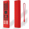 Hi Color Custodia protettiva in silicone per telecomando Hisense ERF3C80H, ERF3E80H, ERF3B80H, ERF3D80H, custodia protettiva antiurto con cordino (rosso)