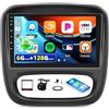 GOHHDL Android 15, 6G+128G 8-Core GOHHDL Autoradio per Renault Trafic/Opel Vivaro B/Fiat Talento/Nissan NV300 con Carplay Android Auto, Radio da 9 Pollici con GPS WiFi Bluetooth FM/RDS SWC Telecamera+MIC