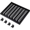 GeeekPi Scaffale rack ad alte prestazioni da 25 kg per deskPi RackMate T2, design perforato, capacità di carico di 25 kg, nero